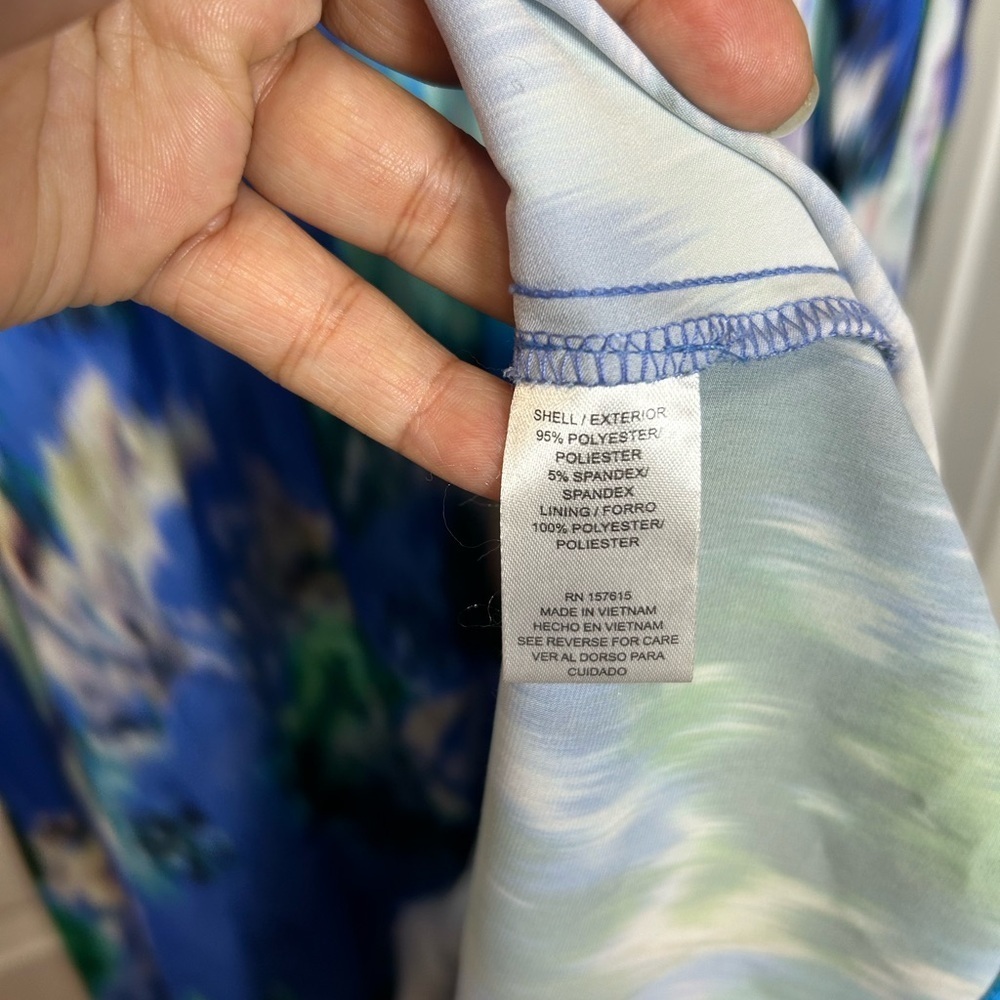Nicole Miller Vibrant Blue and Green Maxi Skirt - Picture 5 of 7
